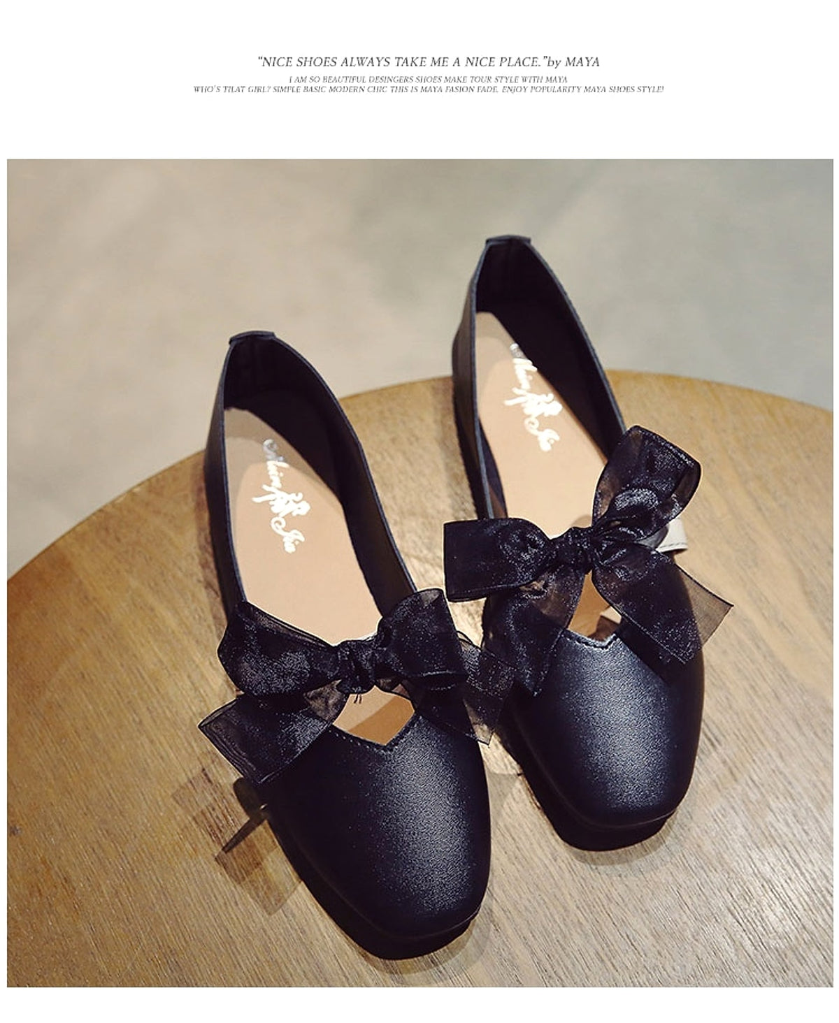 Zinia - Tie Flat Womens Shoes - enhanced image 8