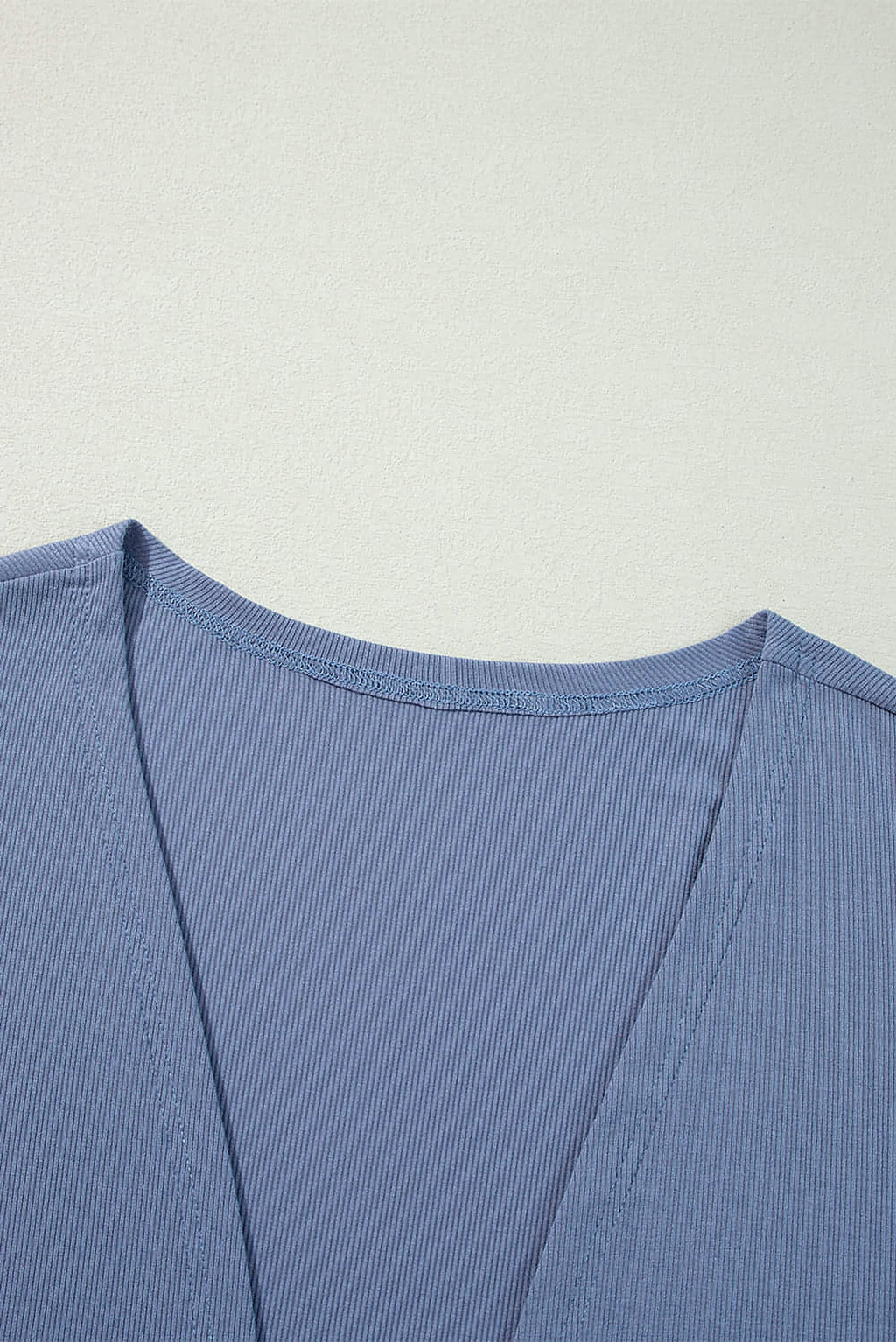 Ashleigh Blue Solid Color Rib Knit Open Front Tunic Cardigan - enhanced image 9