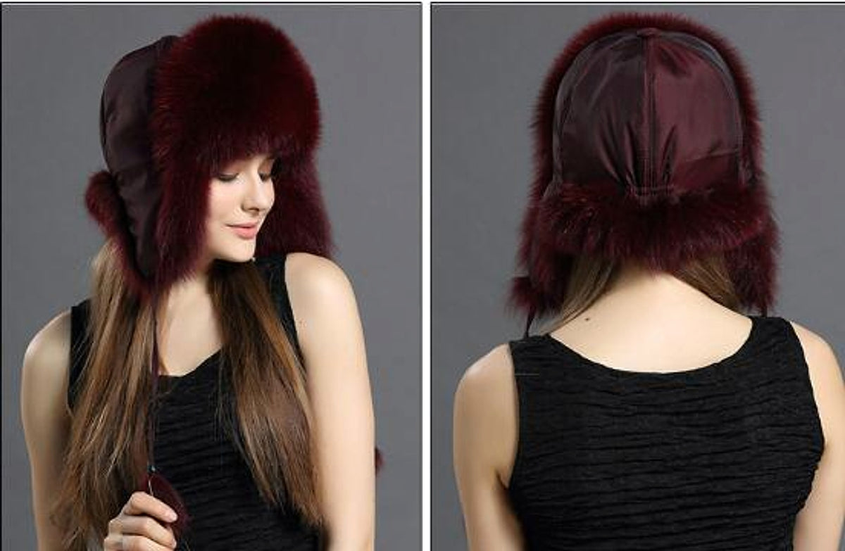 Autumn And Winter Korean Fox Fur Lei Feng Hat Trend - enhanced image 9