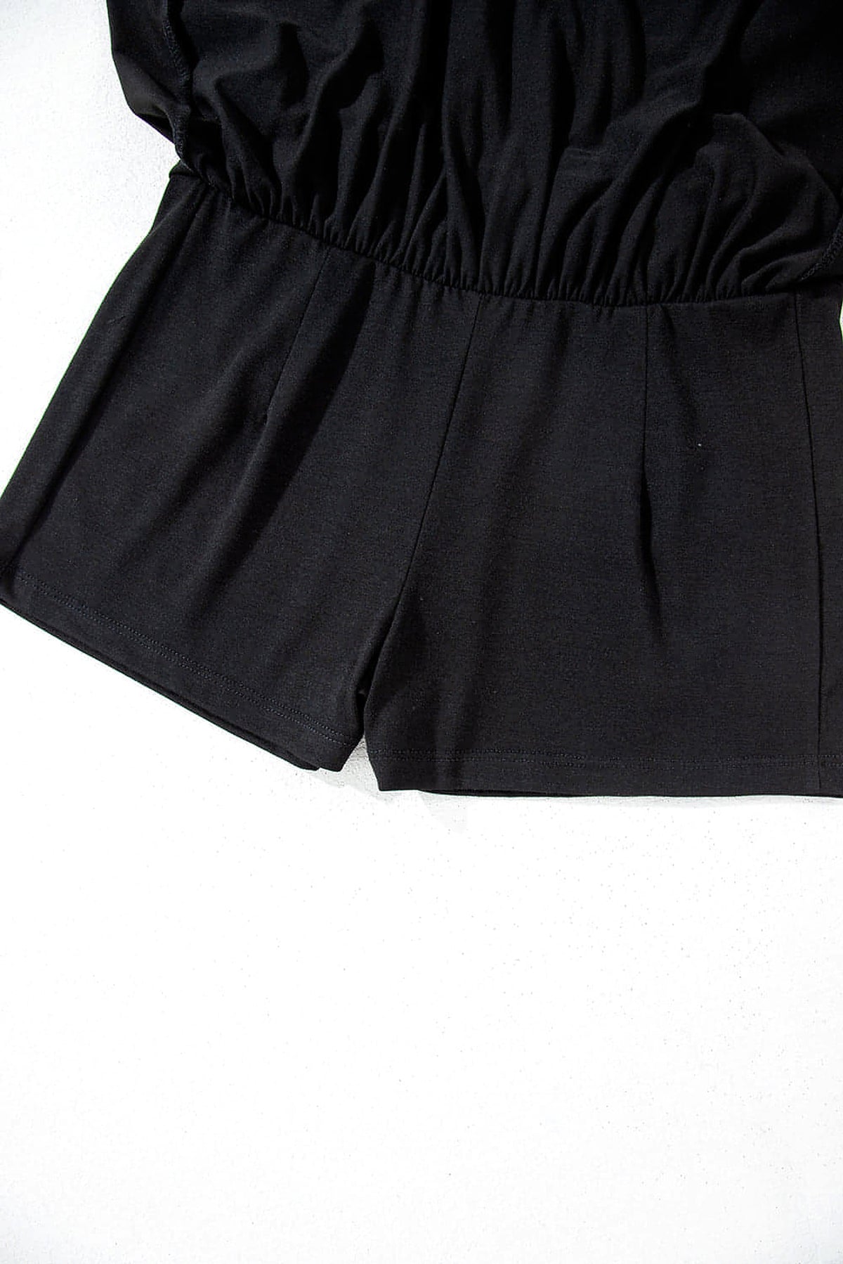 Black Wide Waistband Ruched Skort - enhanced image 9