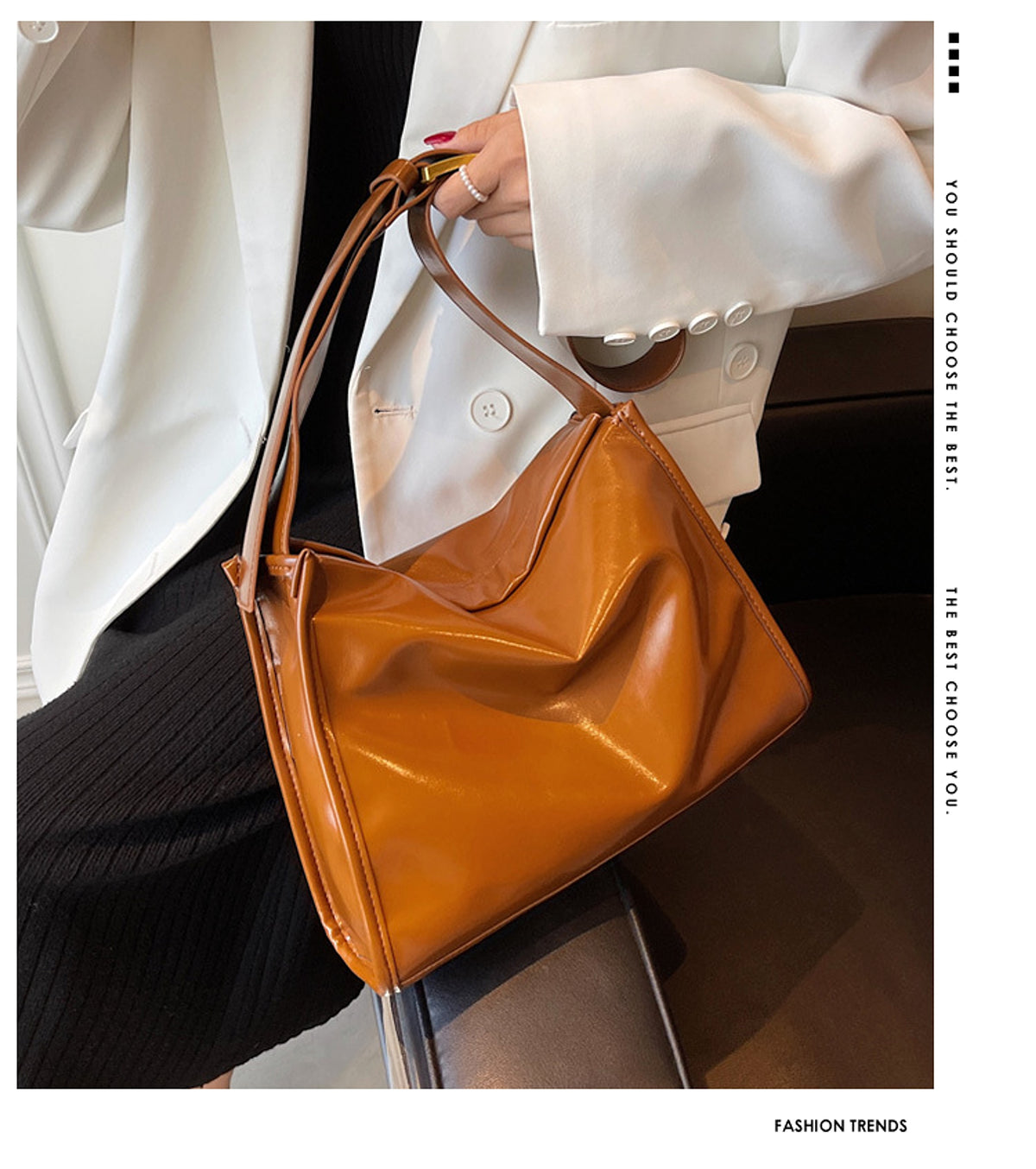 CityEdit™ – Retro Large Tote with Bold Strap - enhanced image 9