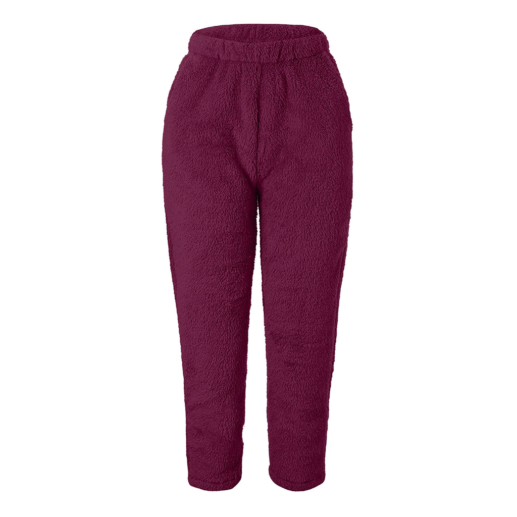 Double-sided Velvet Home Wear Women's Solid Color Loose Plush Pajama - enhanced image 9