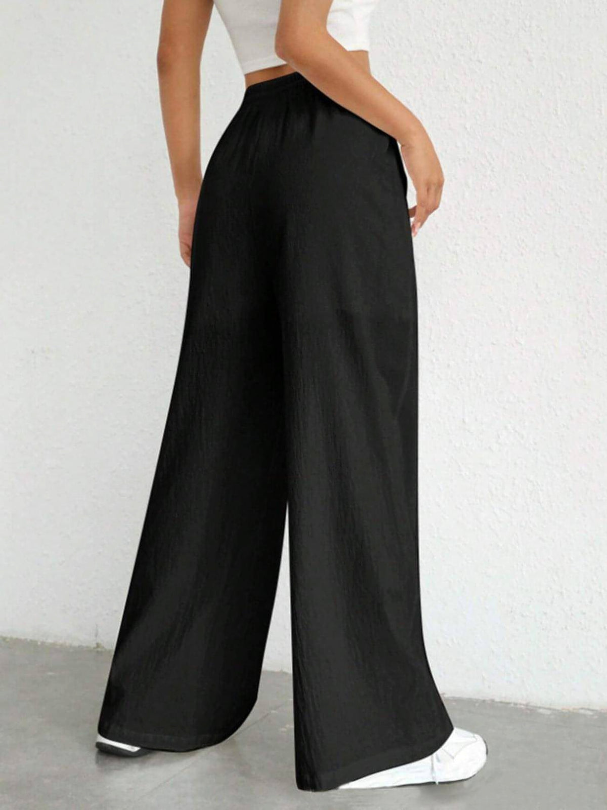 Drawstring Wide Leg Pants - enhanced image 9