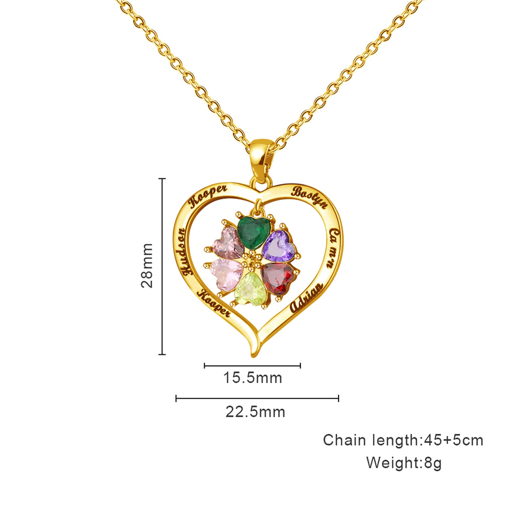 Elegant Copper Creative Personality Diamond-embedded Peach Heart Necklace - enhanced image 9