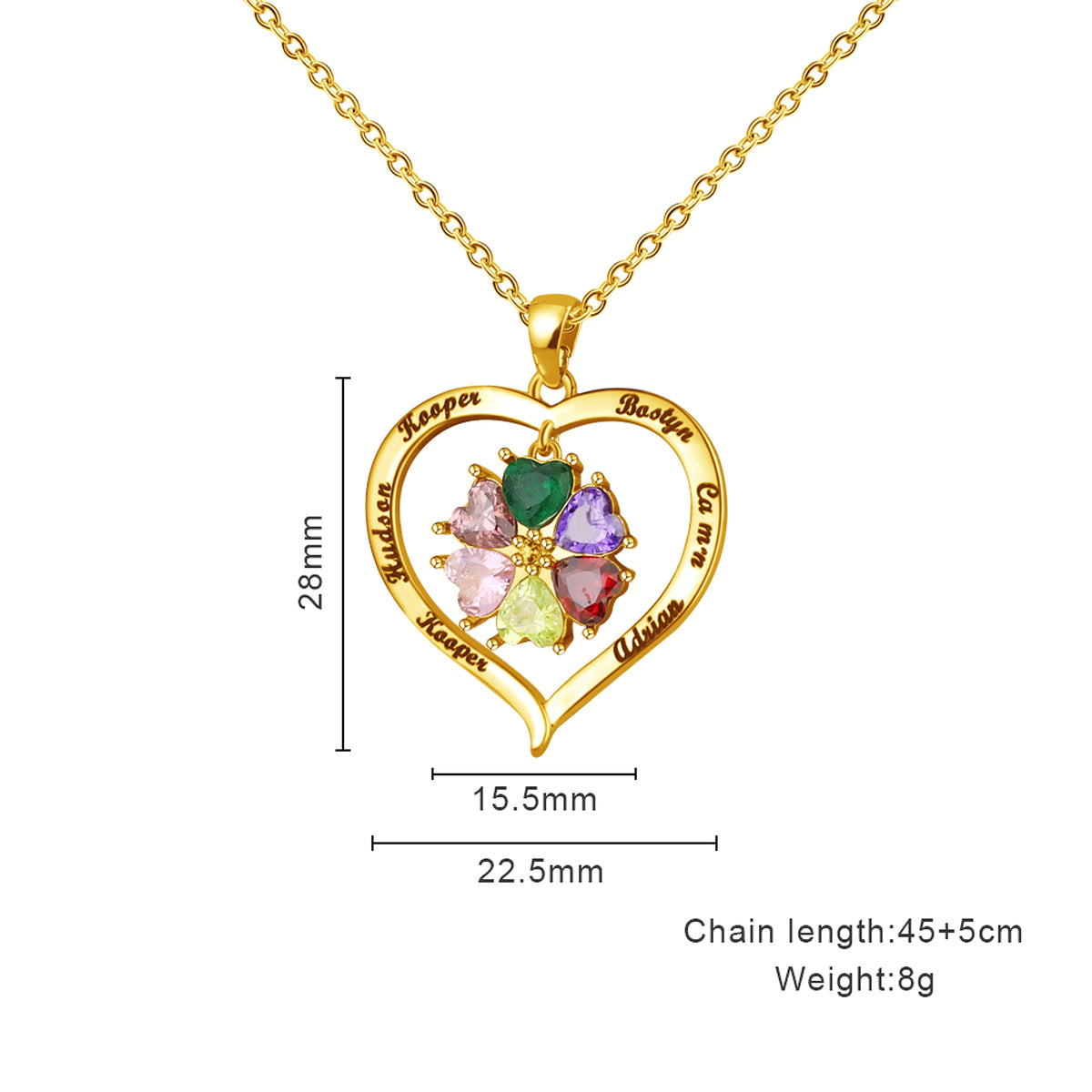 Elegant Copper Creative Personality Diamond-embedded Peach Heart Necklace - enhanced image 9