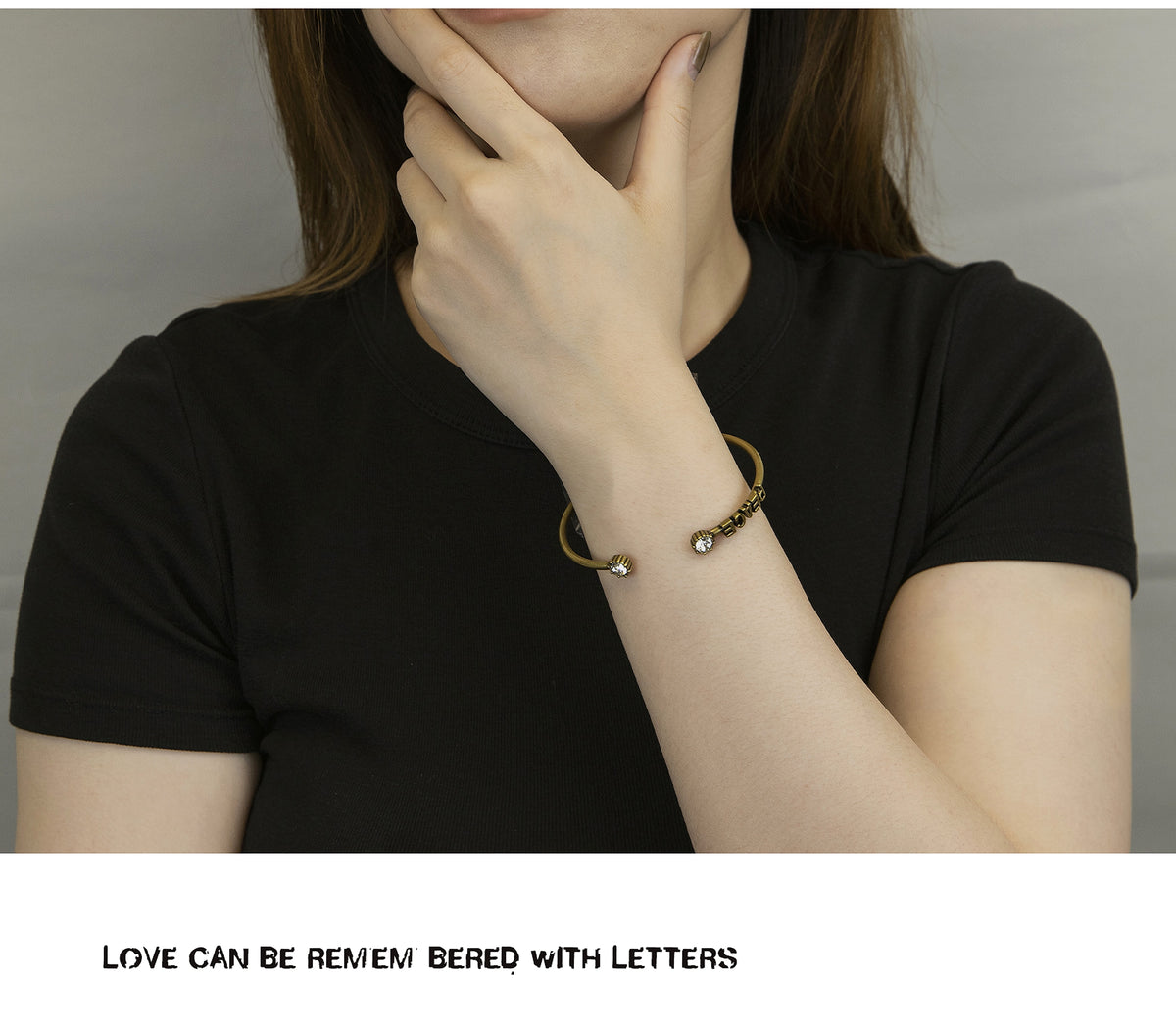Vintage Bronze Letter Bracelet – A Retro & Timeless Statement Piece! - enhanced image 9