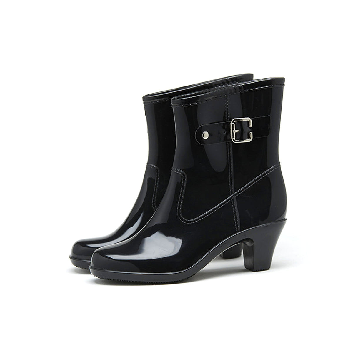 Fashion Buckle Rain Boots Female Mid-tube Non-slip Rubber Shoe Covers - enhanced image 9