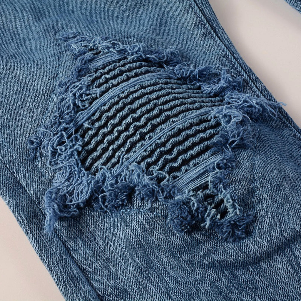 UrbanRift™ – Distressed Mid-Waist Street Jeans - enhanced image 9