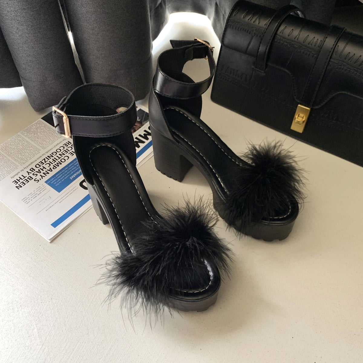Fashion Plus Size Waterproof Platform High Heel Sandals Women Shoe - enhanced image 9