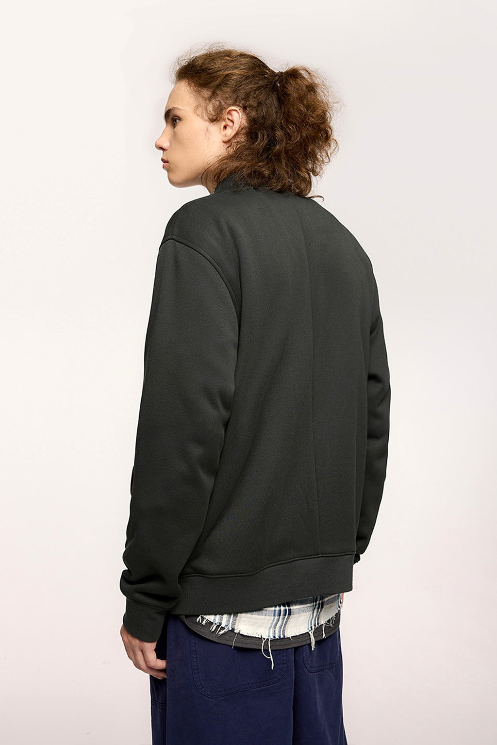 Flame Single-layer Fleece-lined Cardigan Coat Loose-fitting Casual Pullover - enhanced image 9