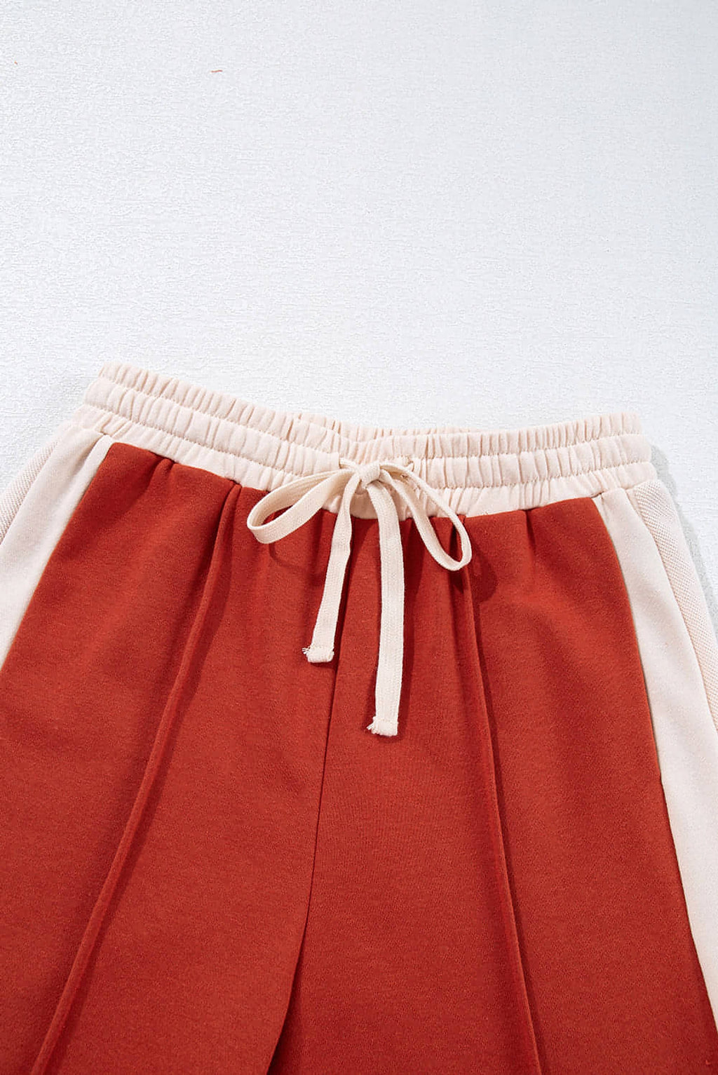Flamingo Color Block Drawstring High Waist Wide Leg Pants - enhanced image 9