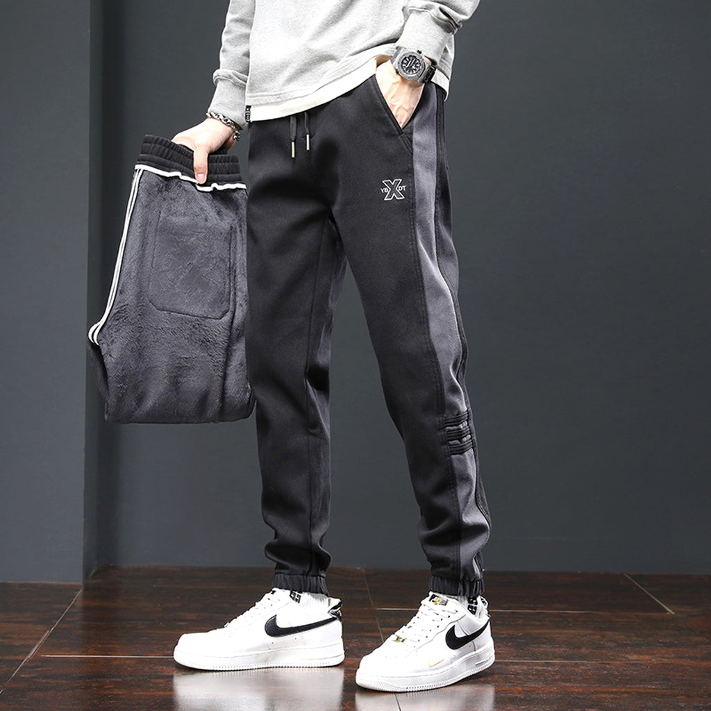 Fleece Lined Padded Warm Keeping Track  Loose Casual (Jeans & Pants) - enhanced image 9