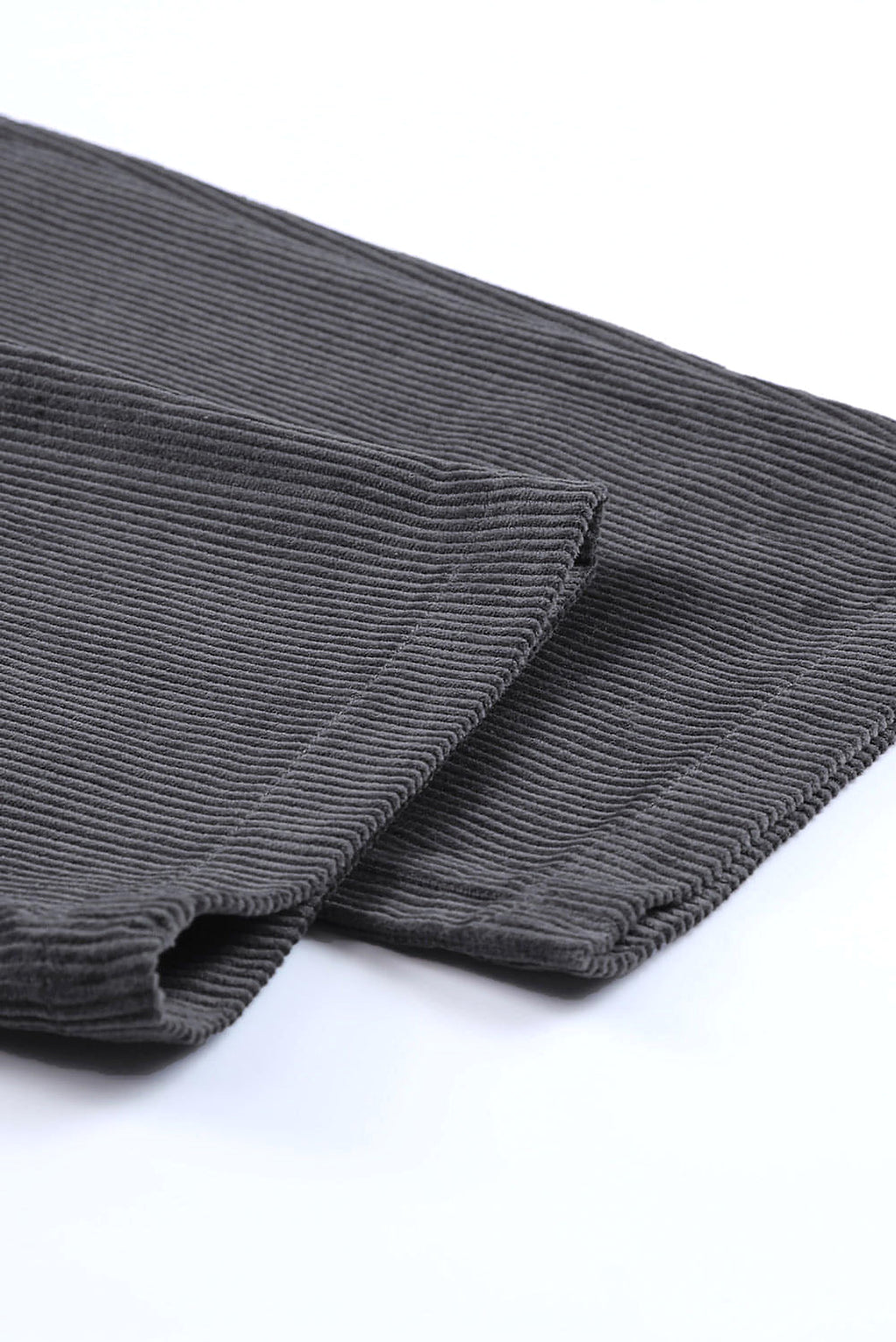 Gray Corduroy High Waist Straight Leg Pants - enhanced image 9