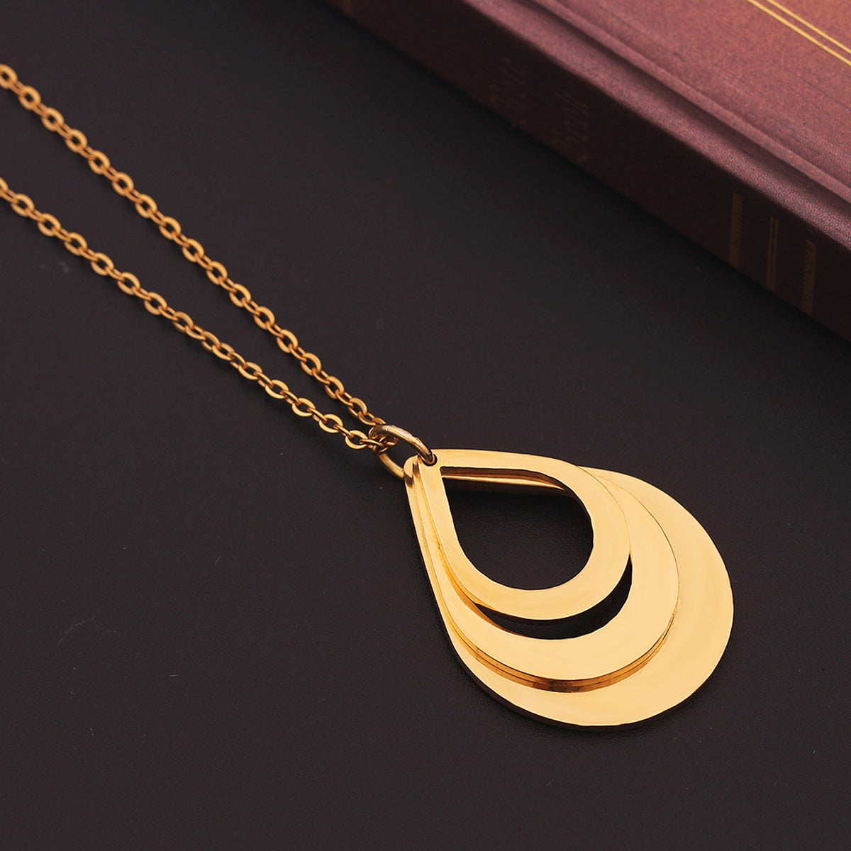 HF™ – Teardrop Engraving Necklace | Personalized Trio - enhanced image 9