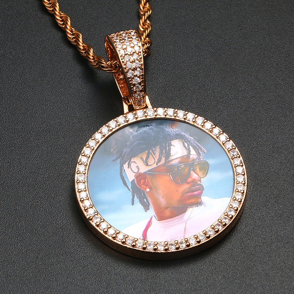 Hip Hop Personalized Pendant Photo Necklace - enhanced image 9