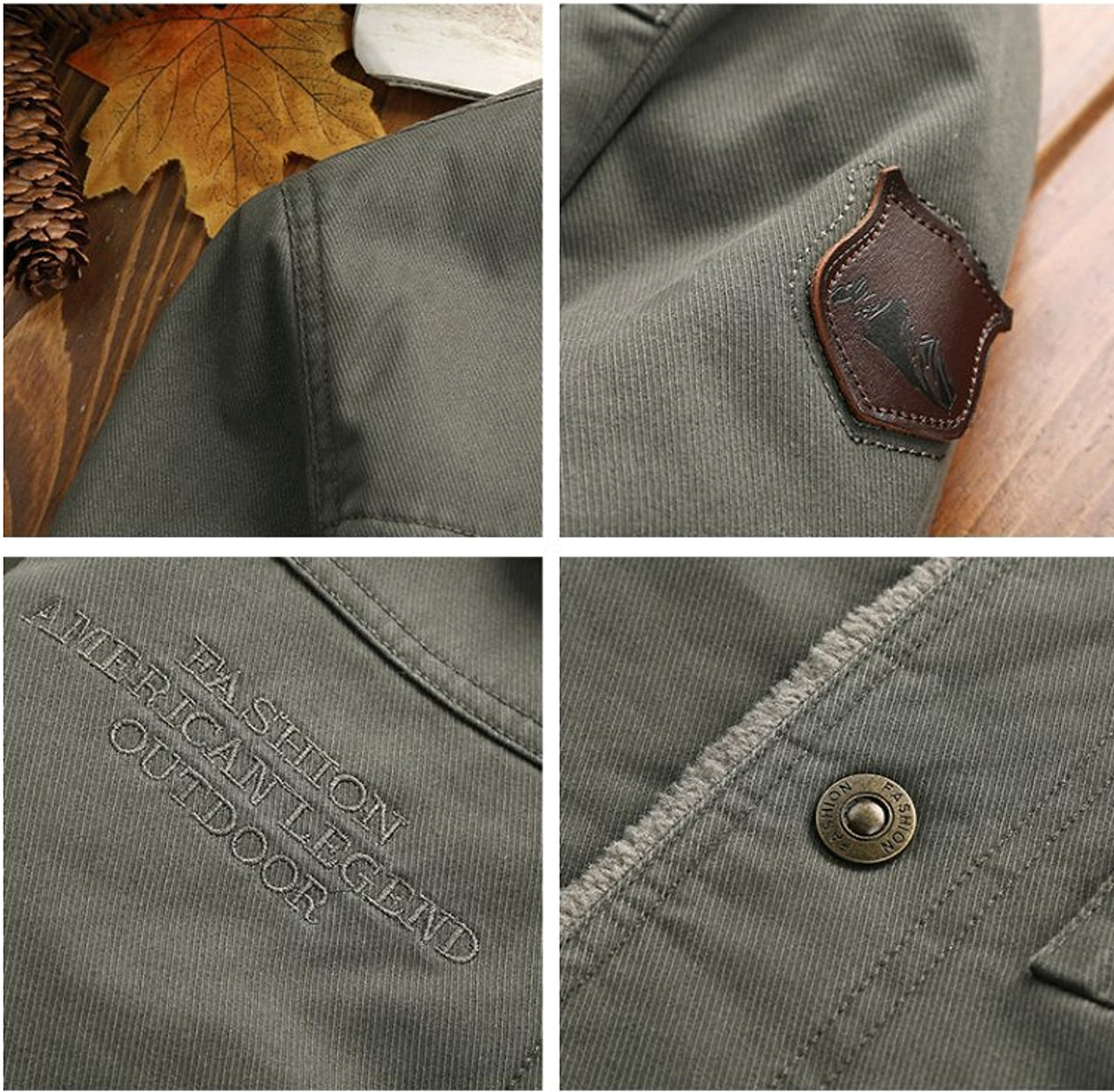 A.1 Jacket Plus Velvet Padded Winter Lapel Men - enhanced image 9