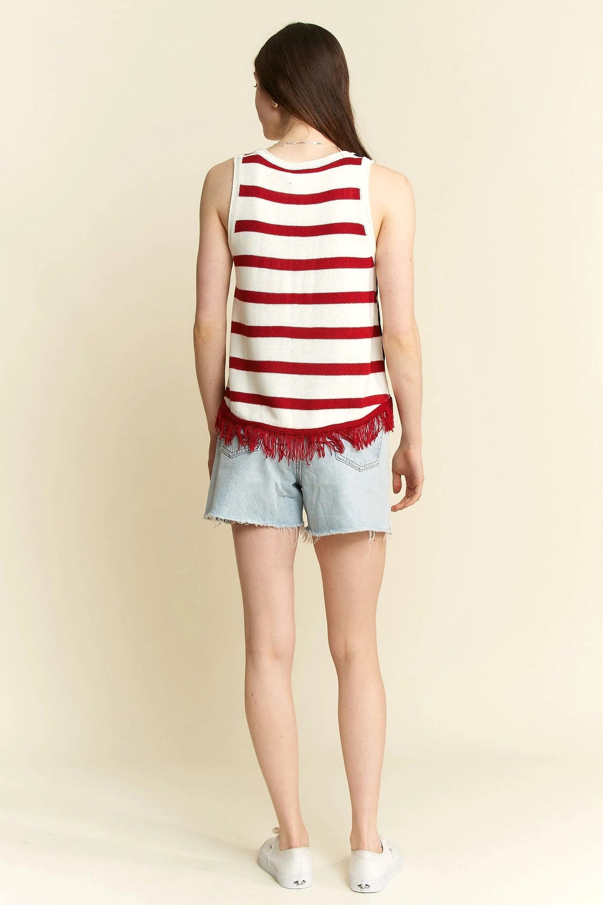 Jade By Jane American Flag Fringe Tank Top - enhanced image 9