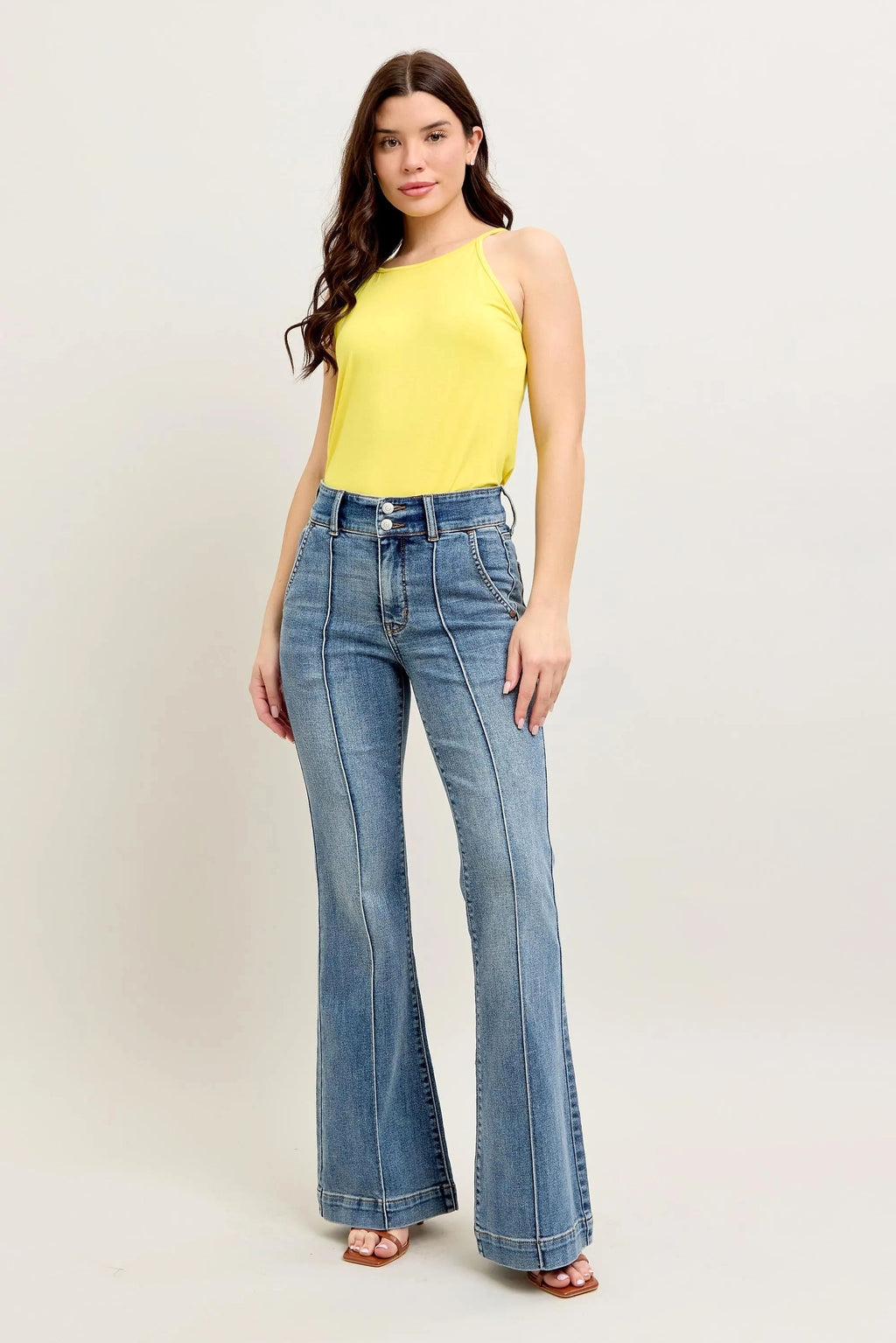 Judy Blue Full Size High-Waist Flare Denim Jeans with Front Seam Detail Plus Size - enhanced image 9