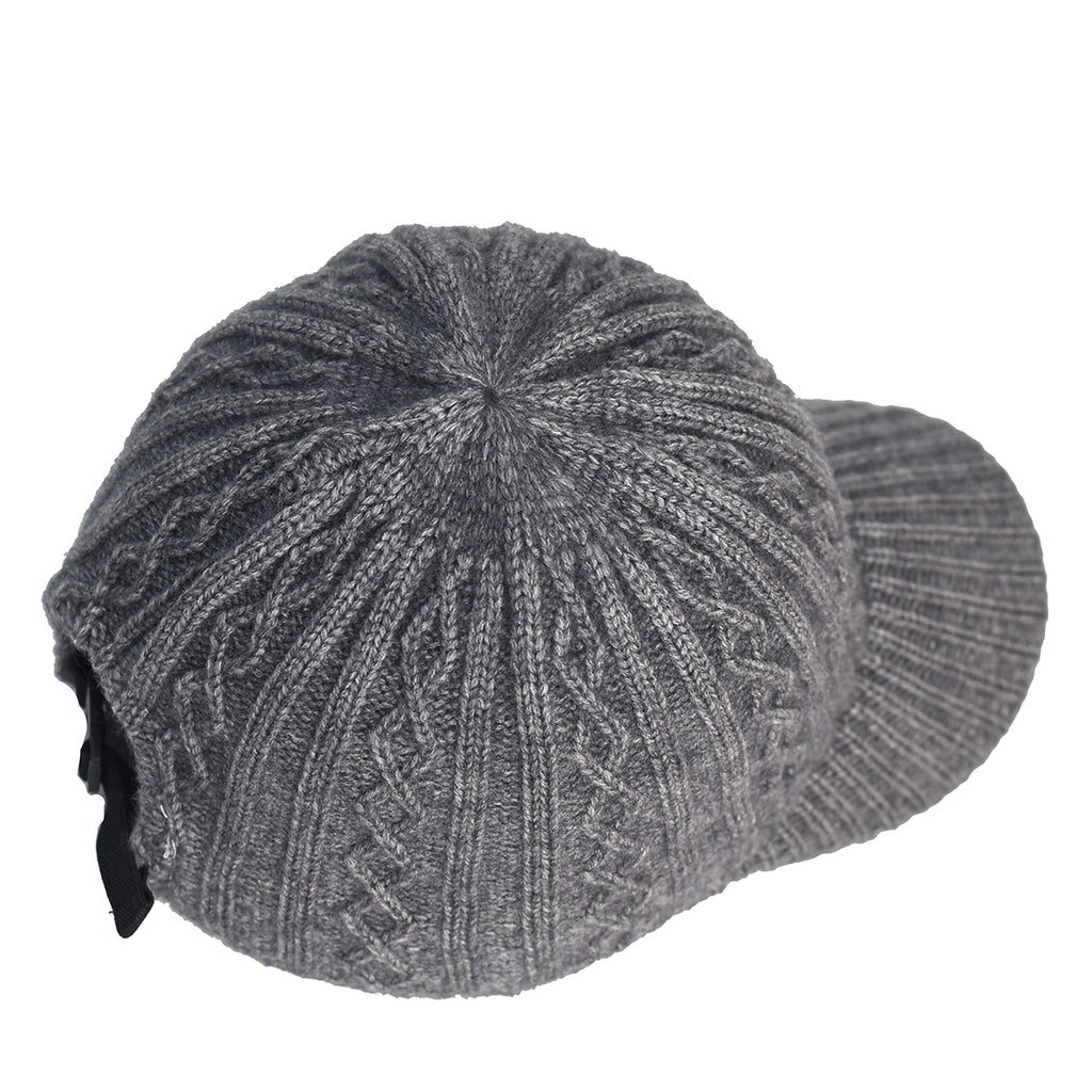 Knitting Wool Baseball Cap Korean Warm Solid Color Light Plate Peaked Cap - enhanced image 9