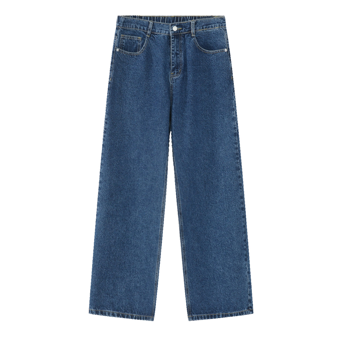 Korean Version Loose Elastic Waist Straight Casual Jeans For Men - enhanced image 9
