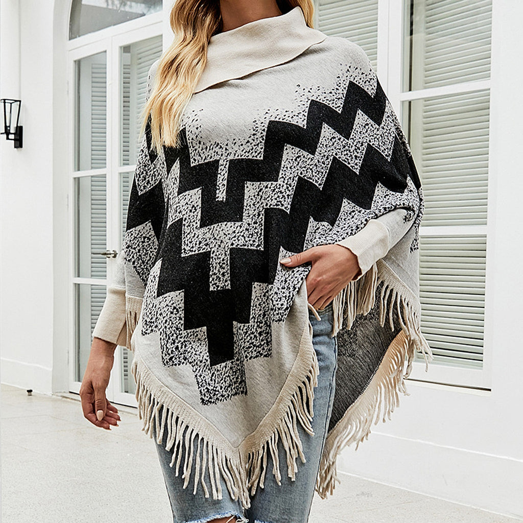 A.1 Ladies Casual Loose Knit Sweater Coat