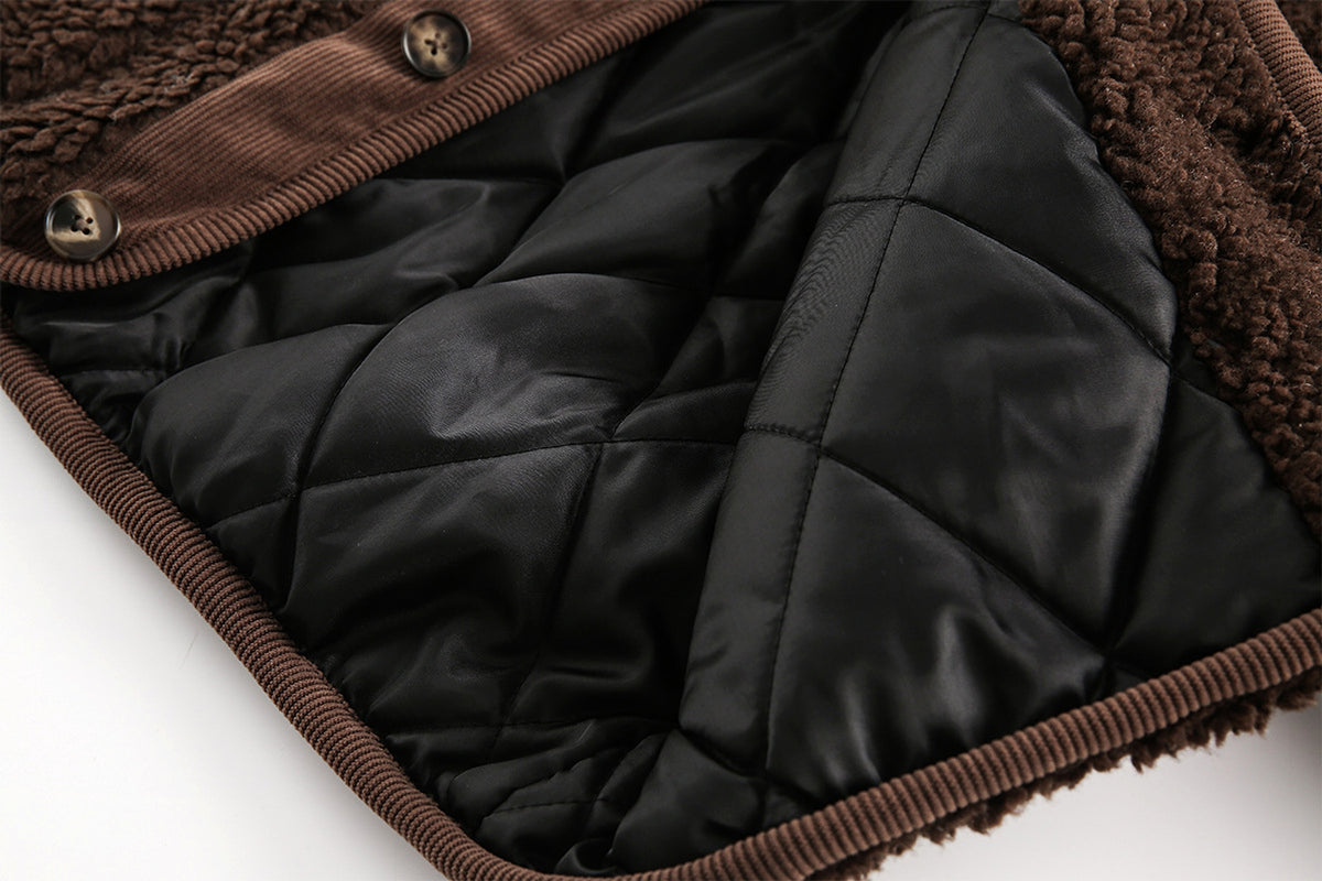 Lamb Wool Cotton Coat Thick Warm - enhanced image 9