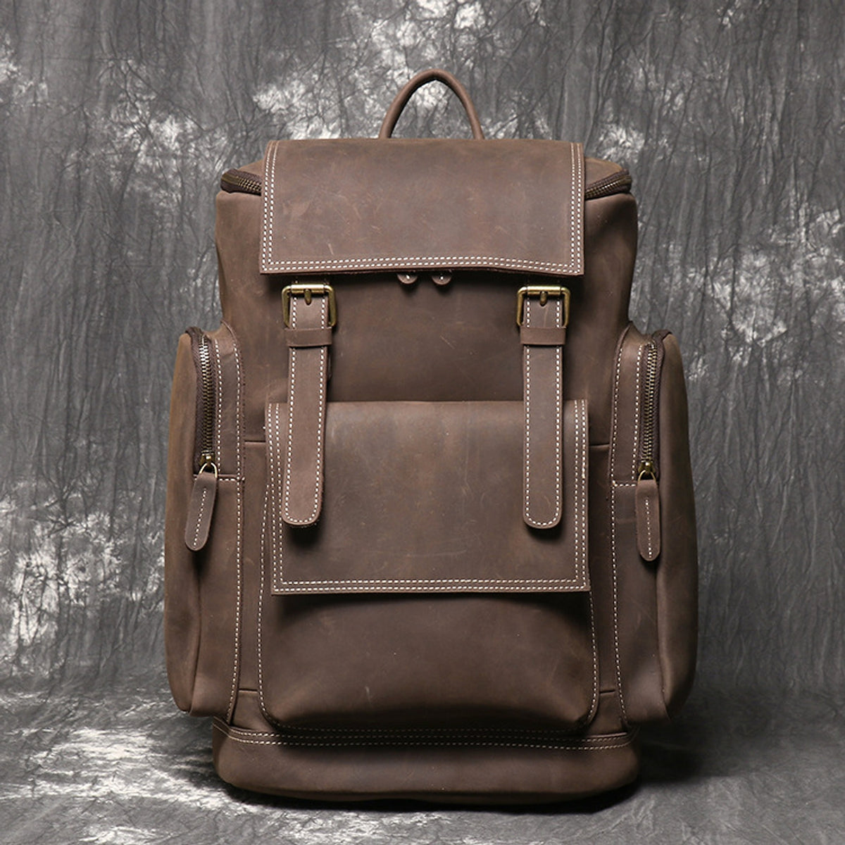 ALLFASHION™ – HeritageLeather Laptop Backpack - enhanced image 9