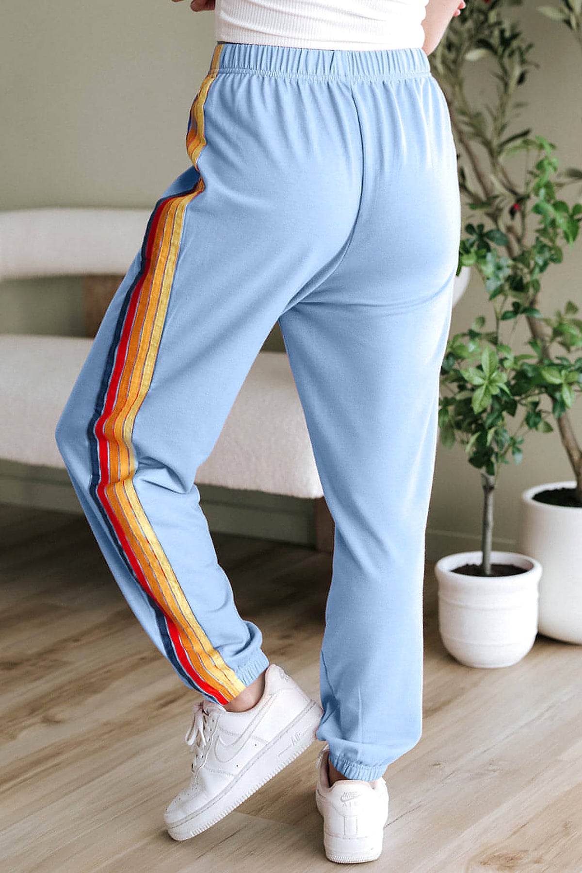 Light Blue Counting Rainbows High Waist Sweatpants - enhanced image 9