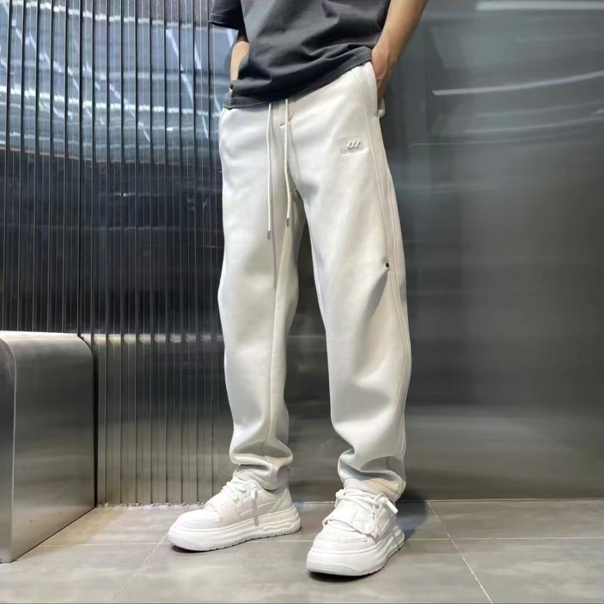 Loose Straight Track Sweatpants Casual Long Pants Men - enhanced image 9