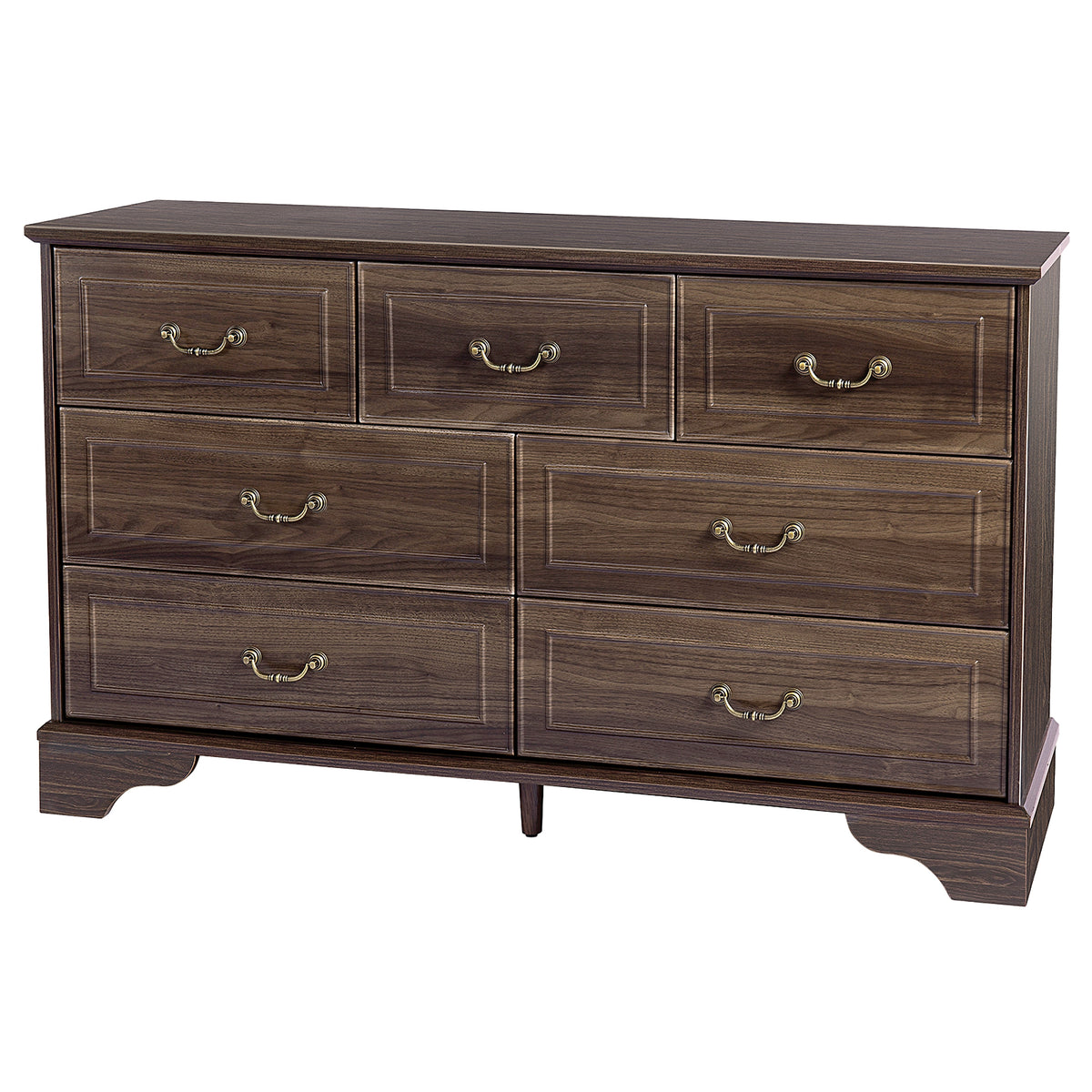 Lunelux™ – 7-Drawer Chest of Drawers (P2 MDF, Walnut Finish) - enhanced image 9