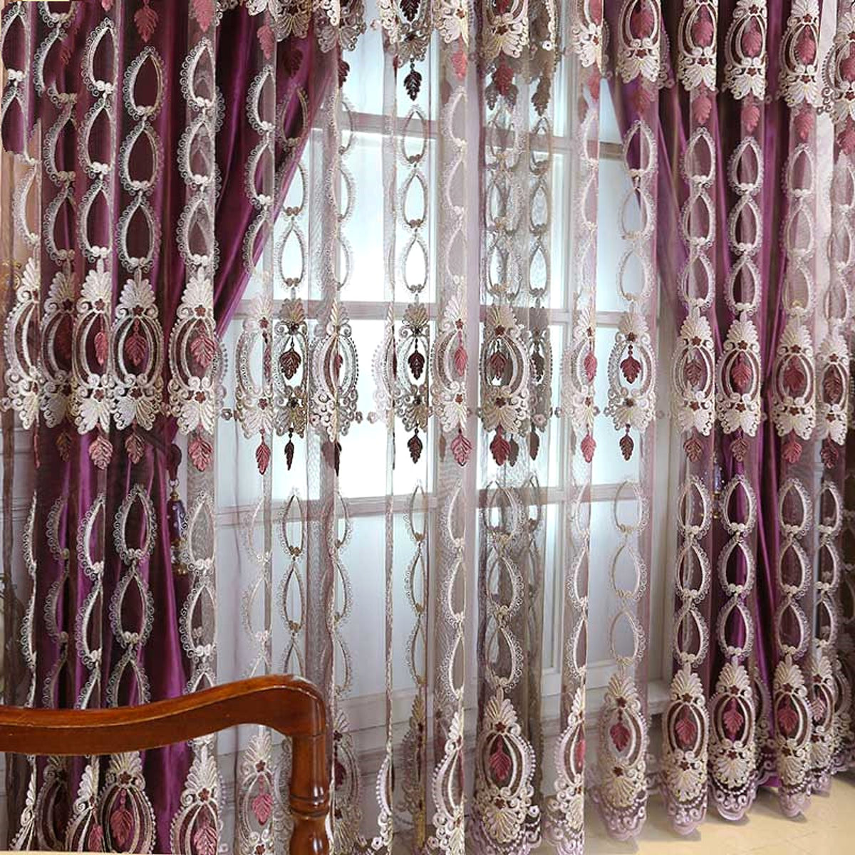 LuneluX™ – Embroidered Flannel Curtains – Palace Edition - enhanced image 9