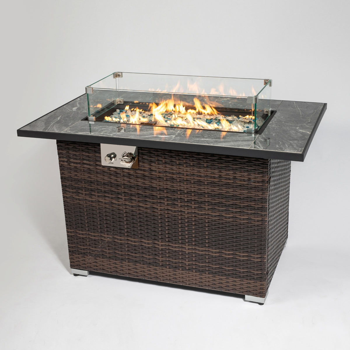 LuneluX_Home – Outdoor Propane Fire Table (44", Espresso) - enhanced image 9