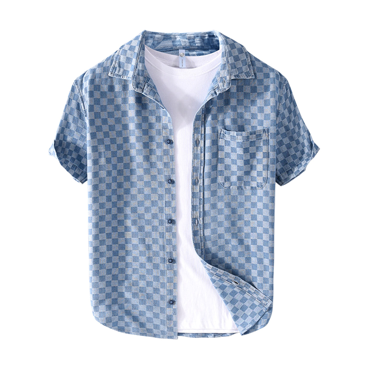 Men DressShirt Casual Cotton - enhanced image 9