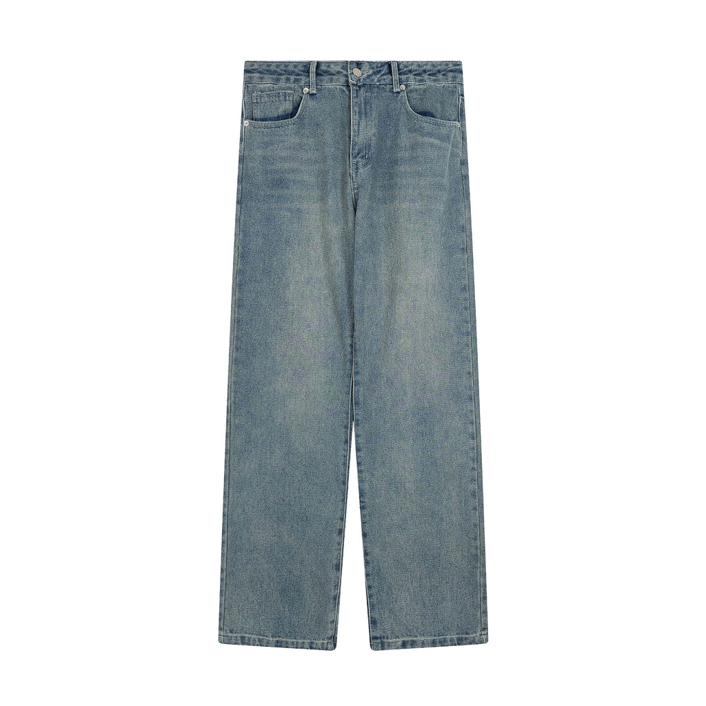 Men's Back Towel Embroidery Straight Jeans - enhanced image 9