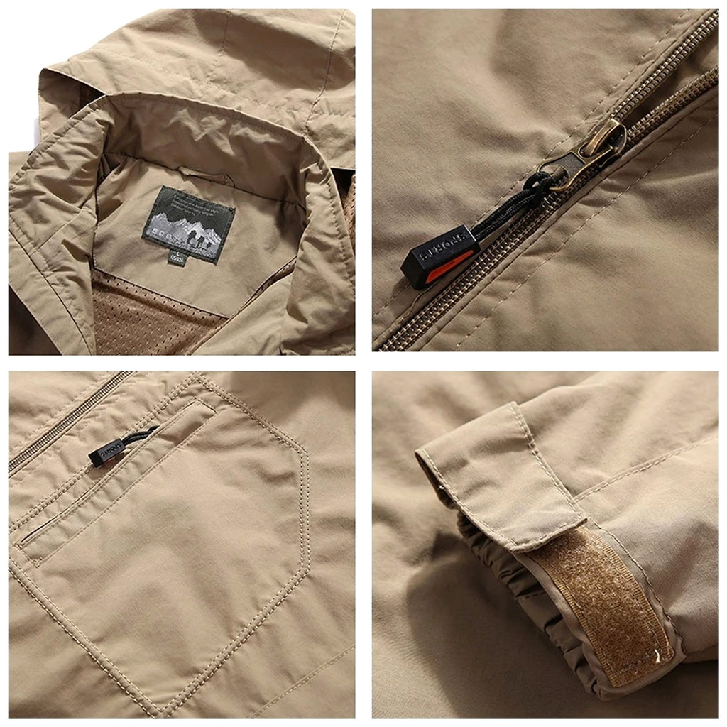 Men's Fashion Solid Color Single Outdoor Jacket - enhanced image 9