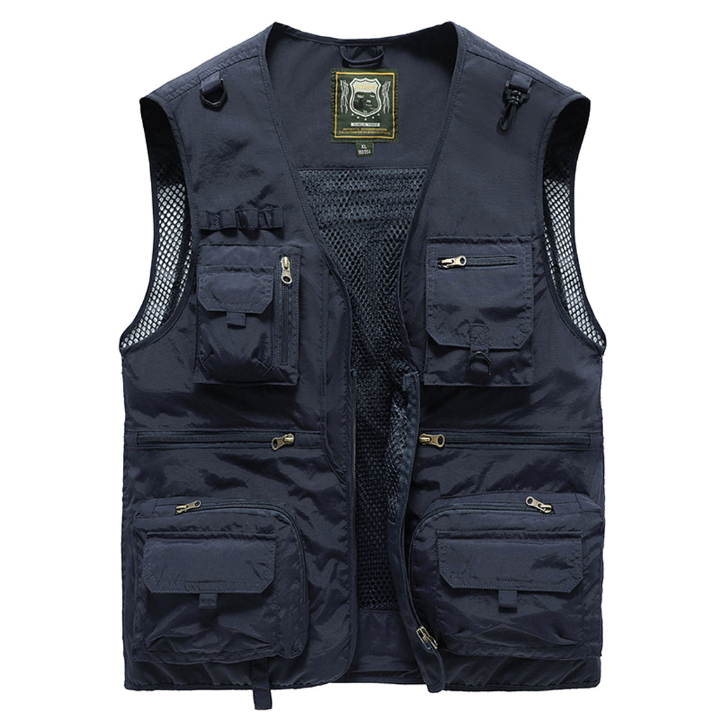 Safari waistcoat multi-pocket men jacket - enhanced image 9
