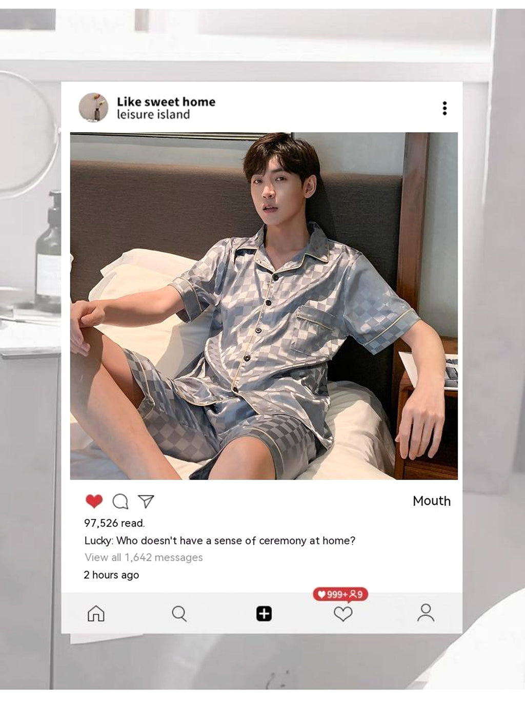 Men's Pajamas Summer Homewear Suit - enhanced image 9