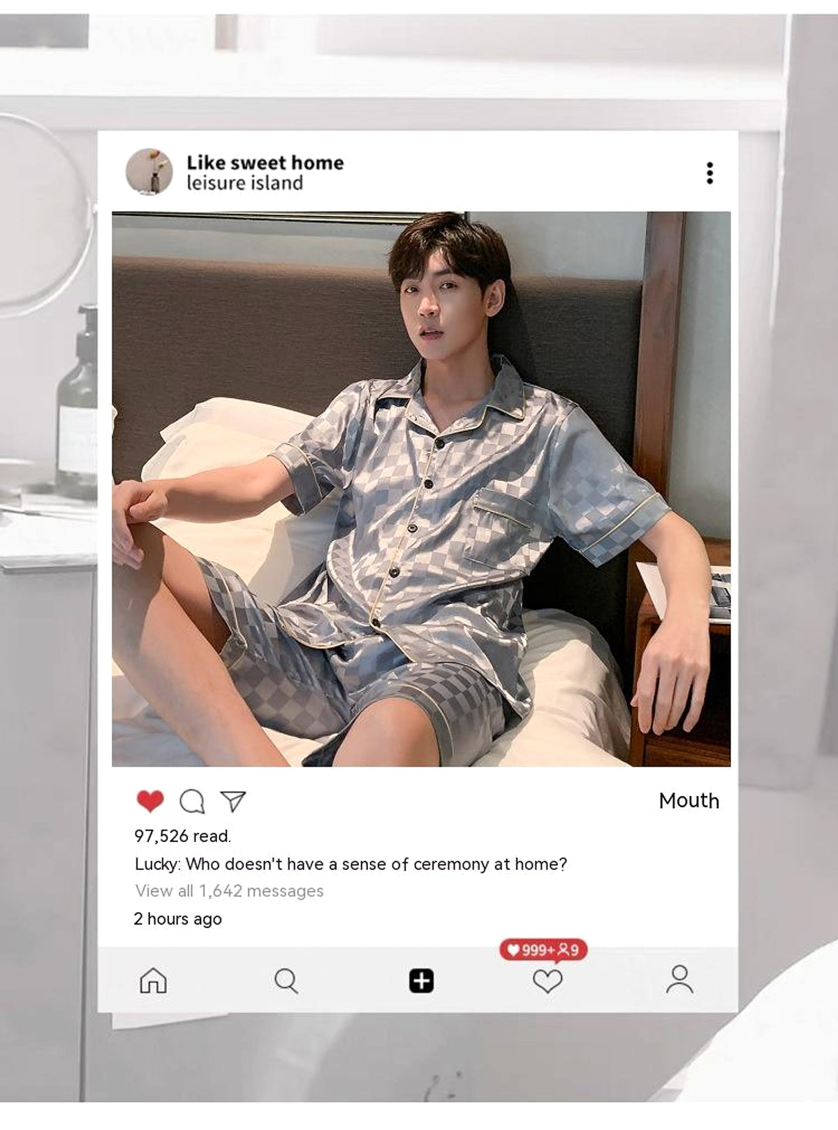 Men's Pajamas Summer Homewear Suit - enhanced image 9