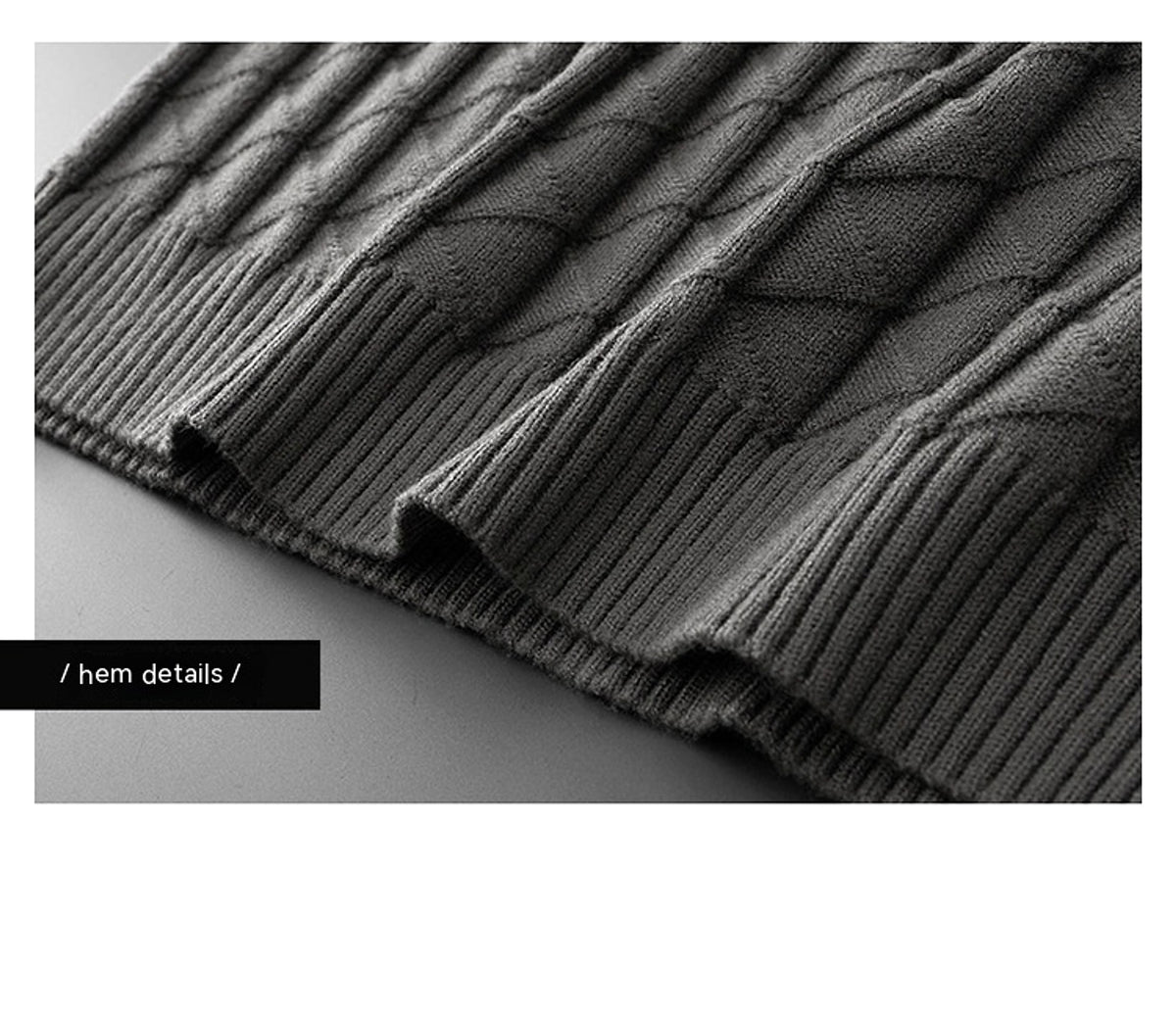 Men's Plus Size Knitted Sweater - enhanced image 9