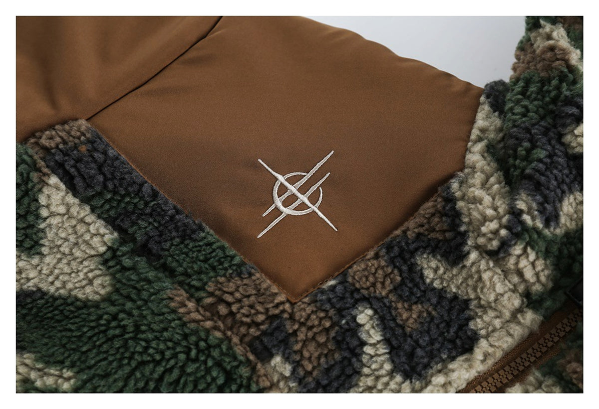 Men's Retro Camouflage Hooded Cotton Coat Jacket - enhanced image 9