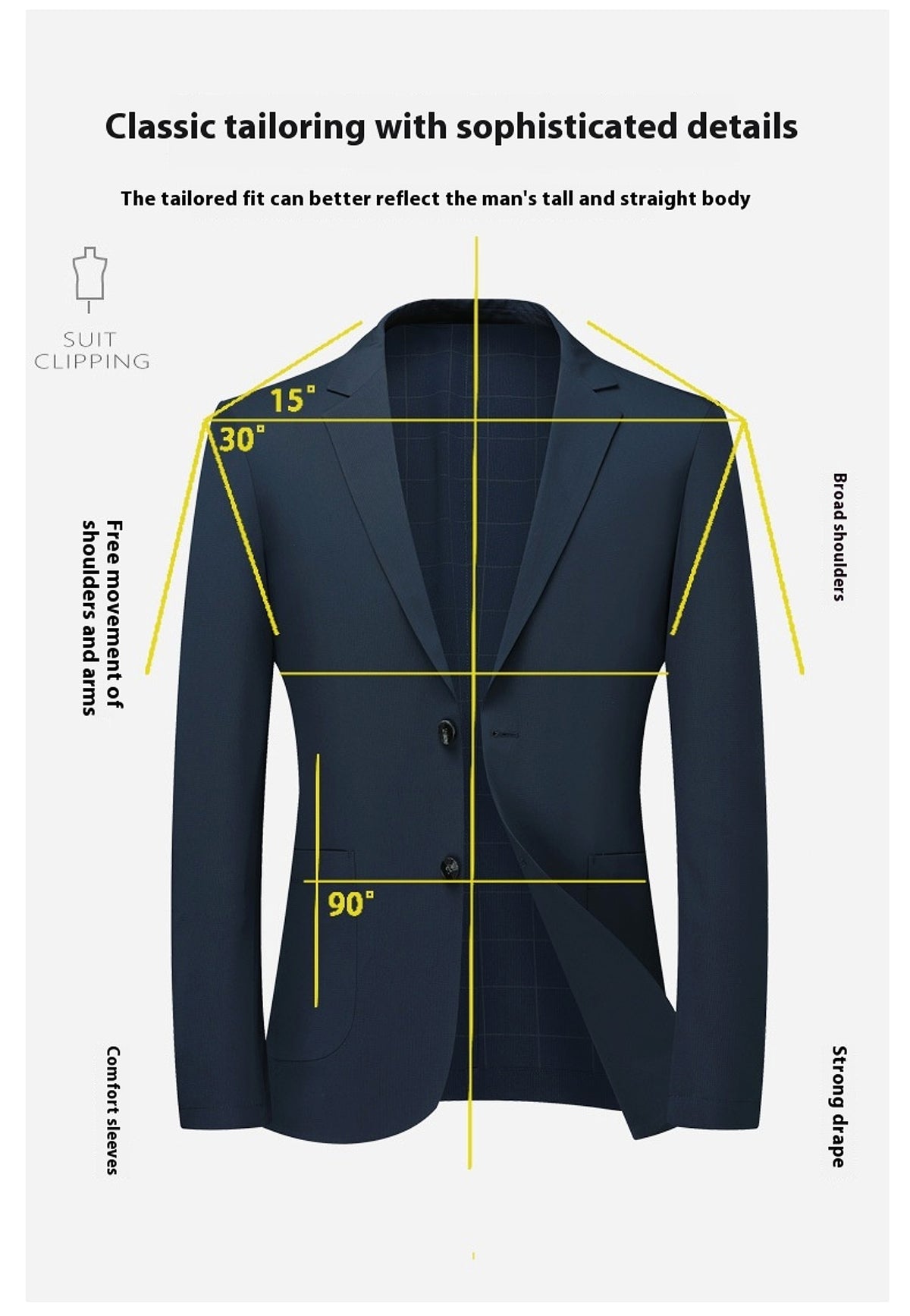 Men's Summer Thin Suit Men's Casual Fashion Business Light Ice Silk Suit - enhanced image 9