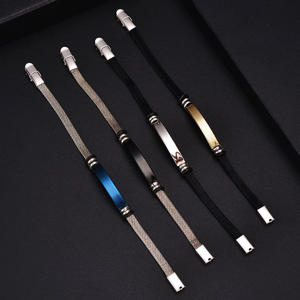 Men's Vintage Stainless Steel Bracelet - enhanced image 9