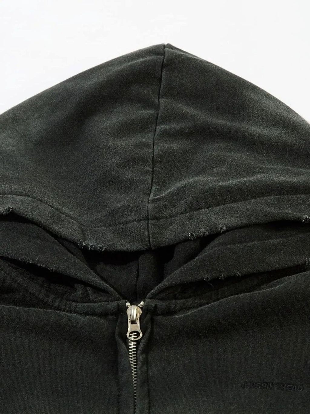 Men's Washed Zip-Up Oversized Hoodie - enhanced image 9