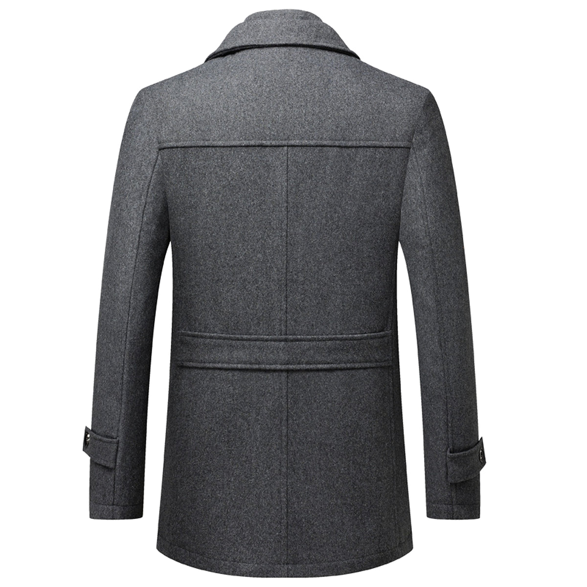 Men's Wool Woolen Thickened Overcoat Jacket - enhanced image 9