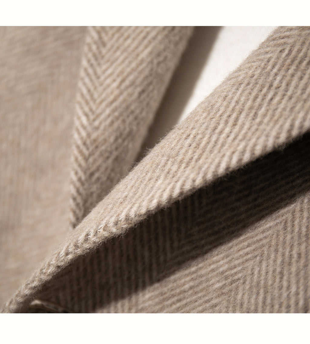 MetroElite™ Men's Wool Coat – Premium Herringbone Winter Edition - enhanced image 9