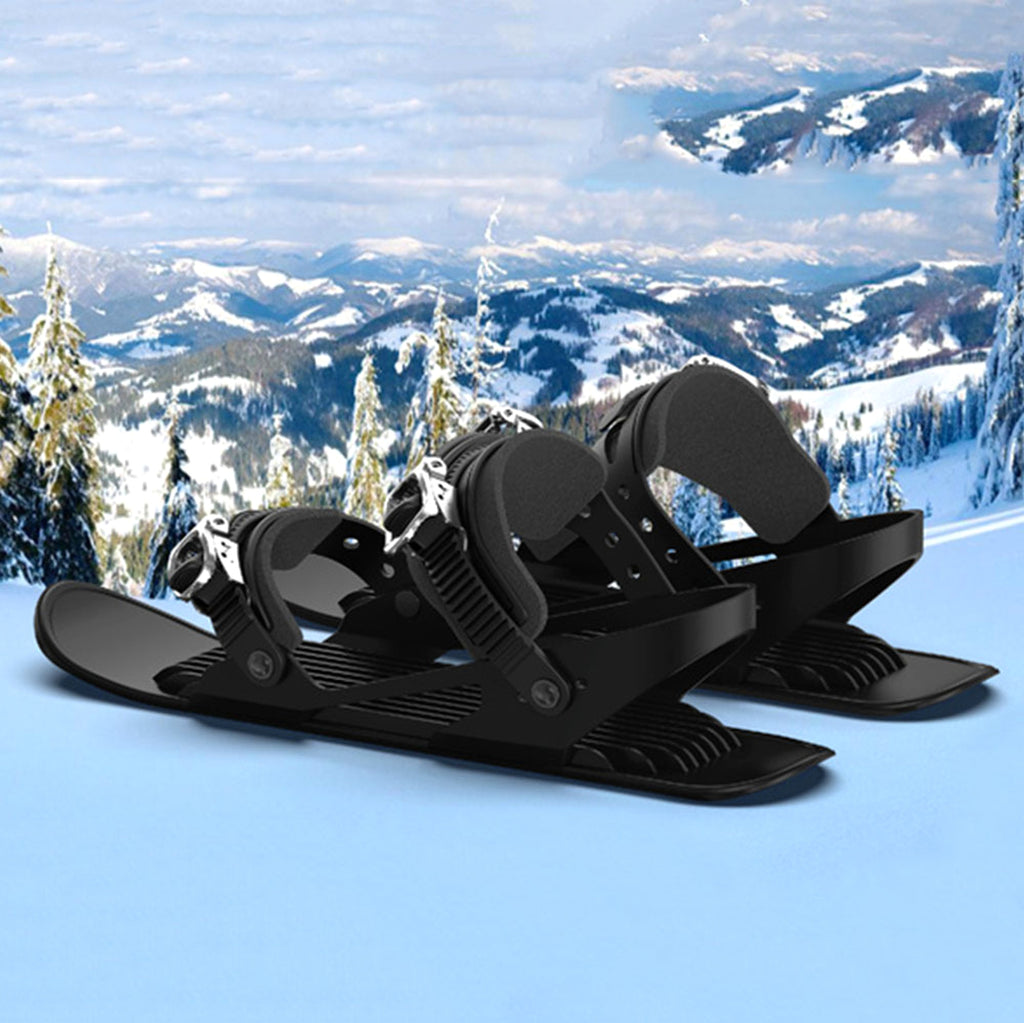 Mini Ski Skates Portable Short Skiboard Adjustable Skates For Snow - enhanced image 9