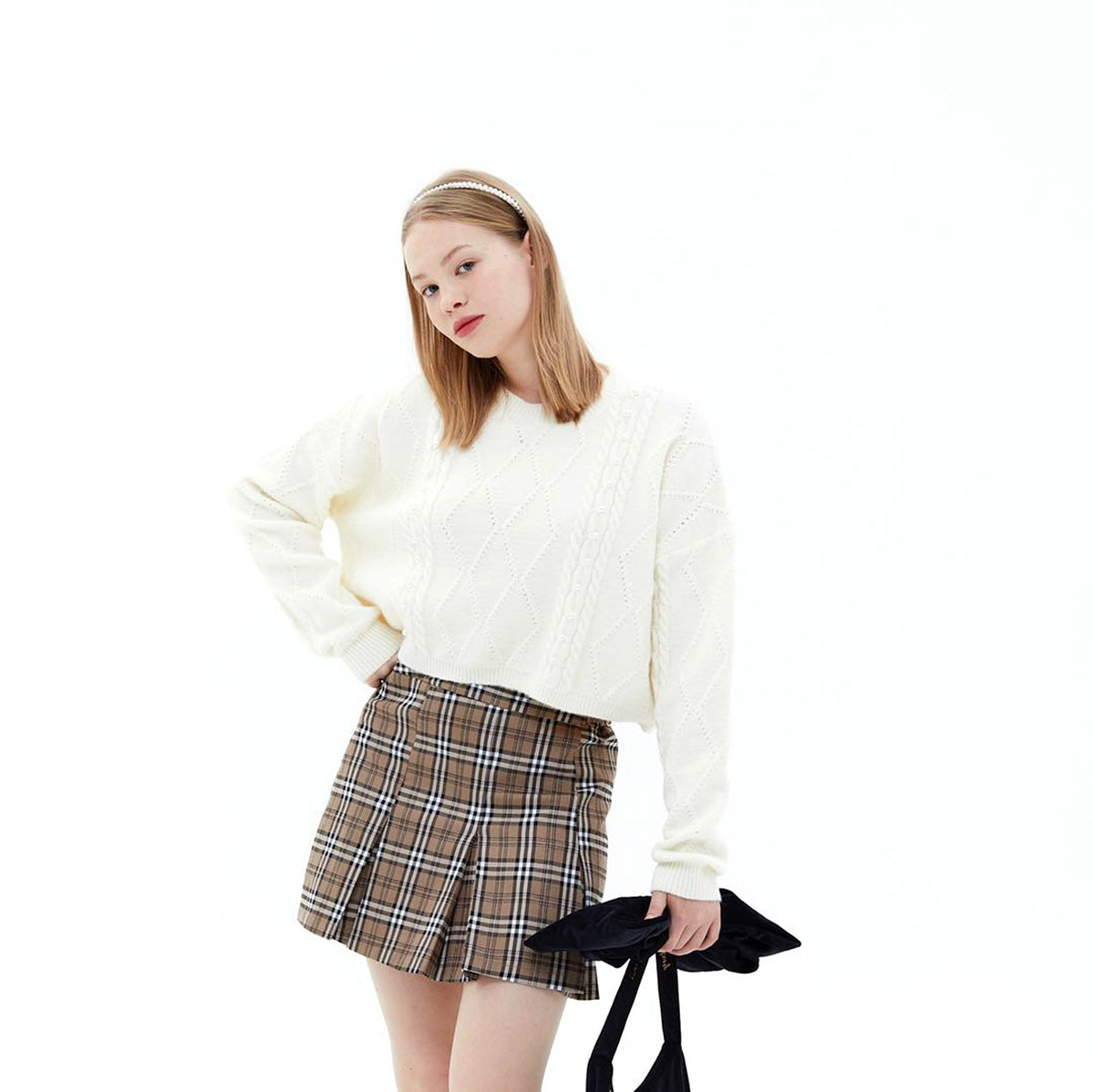 New Solid Pearl Sweater Loose And Versatile For Women - enhanced image 9