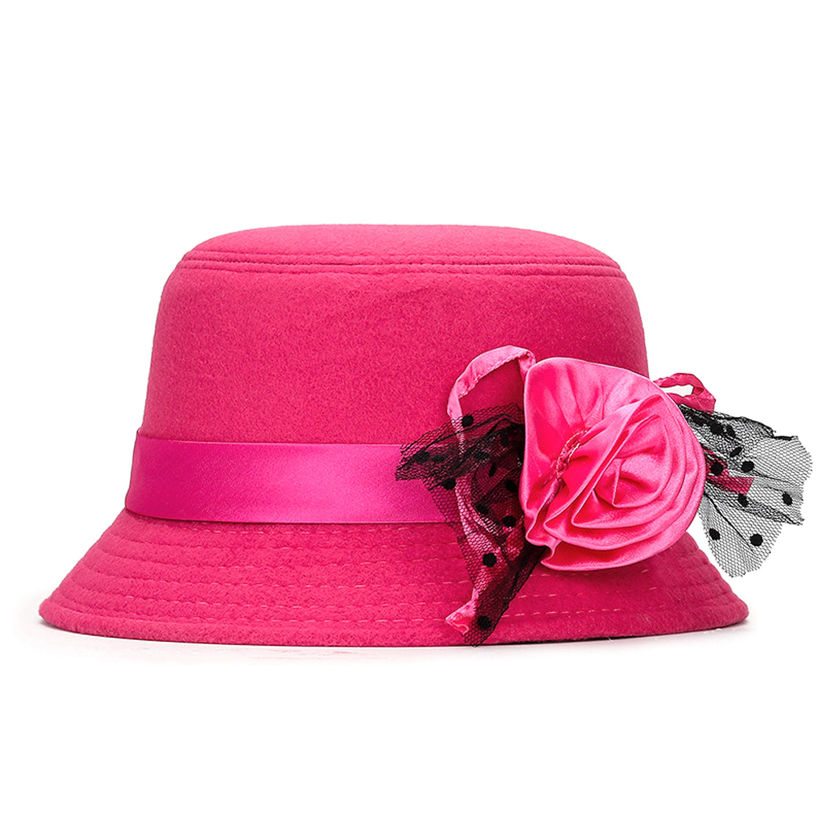 New Style Casual Ladies Big Brim Woolen Hat - enhanced image 9