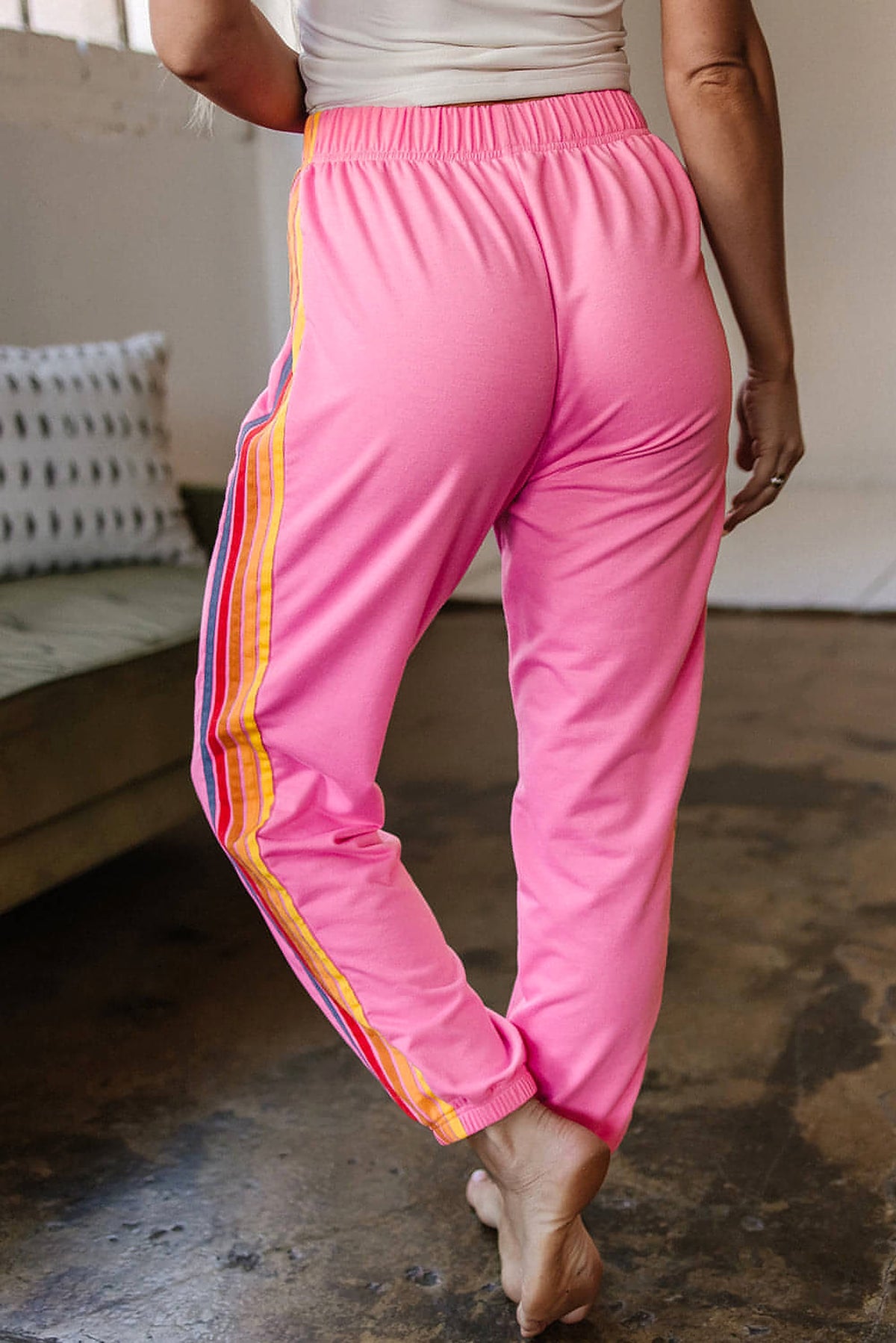 Pink Counting Rainbows High Waist Sweatpants - enhanced image 9