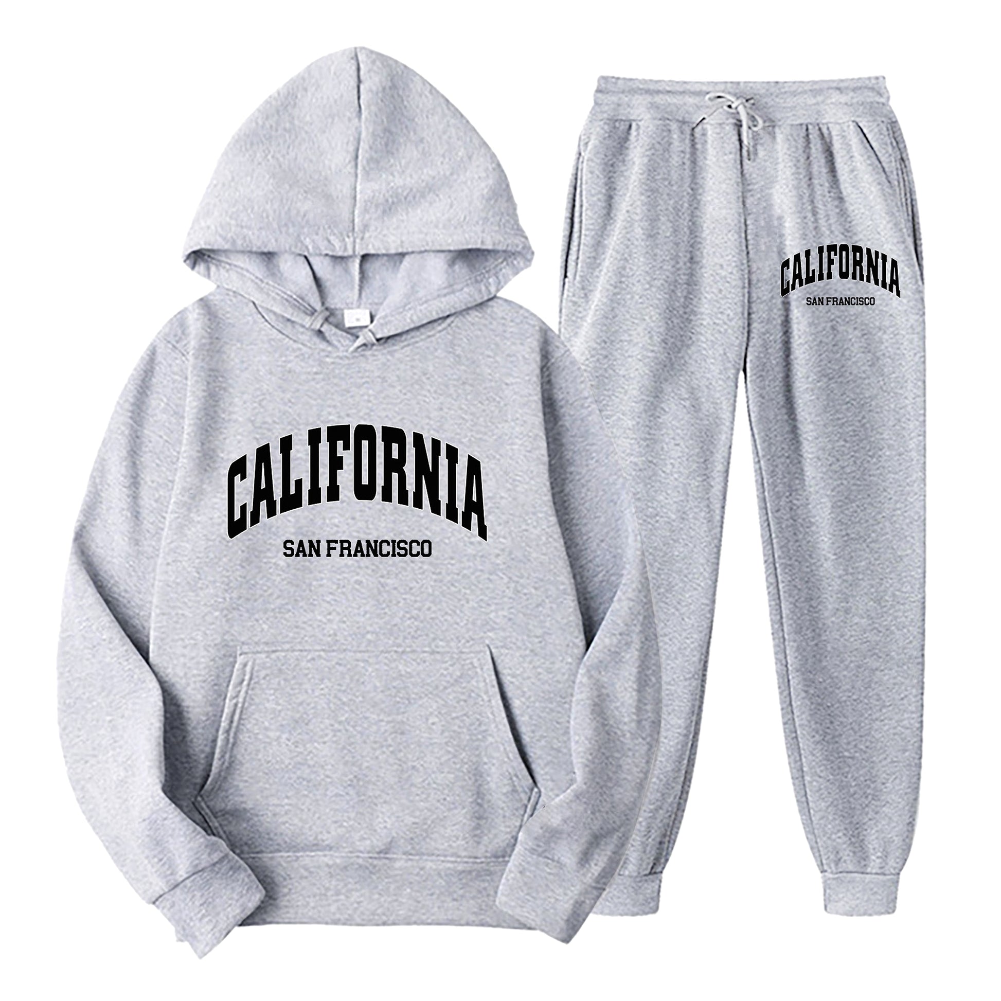 Plus Size Fleece-lined Sweater Suit Men's Long Sleeve Tracksuit - enhanced image 9